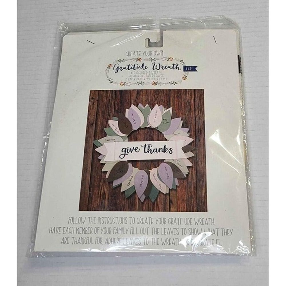 New Gratitude Wreath Kit Set of 2 Create Your Own Wreath w/Family